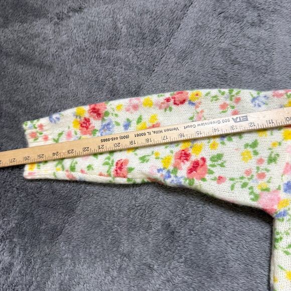 Sezane Peonies Floral Sweater Paulie Wool Mohair Blend Womens L Crew Neck Cozy - Picture 5 of 6